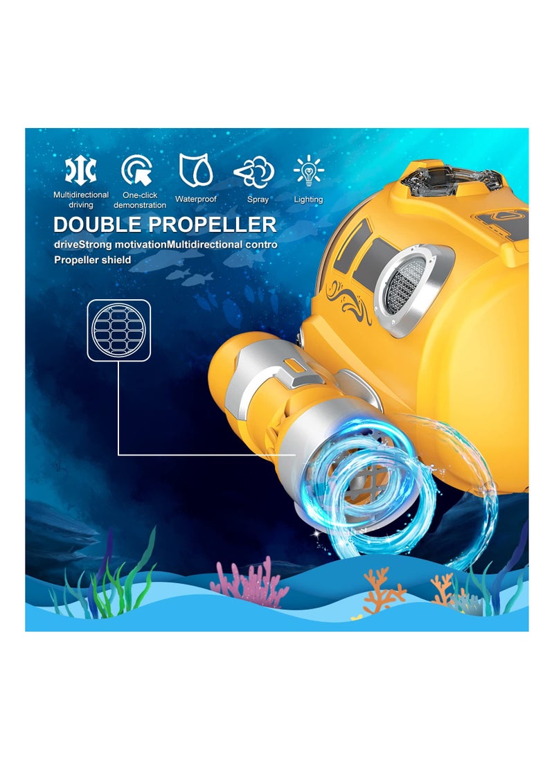 SYOSI - SYOSI Remote Control Boat for Pools and Lakes Toys, RC Spray Gasboat, Light Up RC Boat Water Toy, Fast RC Boats for Adults and Kids, 2.4GHZ Remote Control, Swimming Pool Toy for Boys and Girls - Image 1