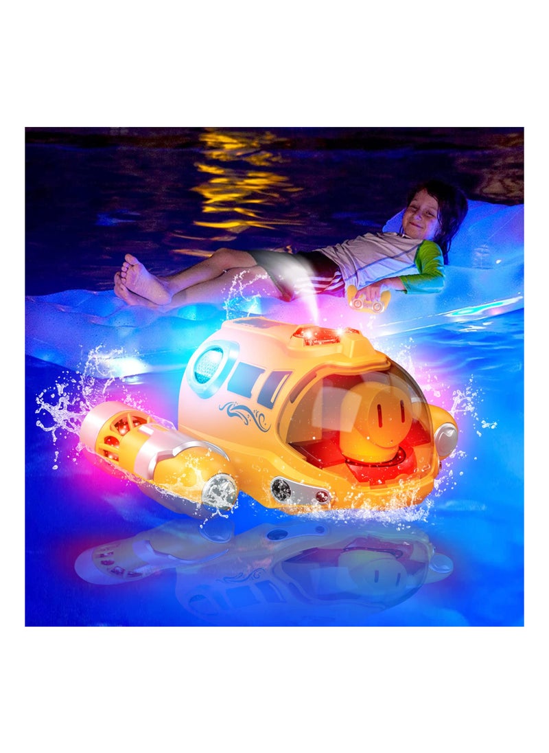 SYOSI - SYOSI Remote Control Boat for Pools and Lakes Toys, RC Spray Gasboat, Light Up RC Boat Water Toy, Fast RC Boats for Adults and Kids, 2.4GHZ Remote Control, Swimming Pool Toy for Boys and Girls - Image 1