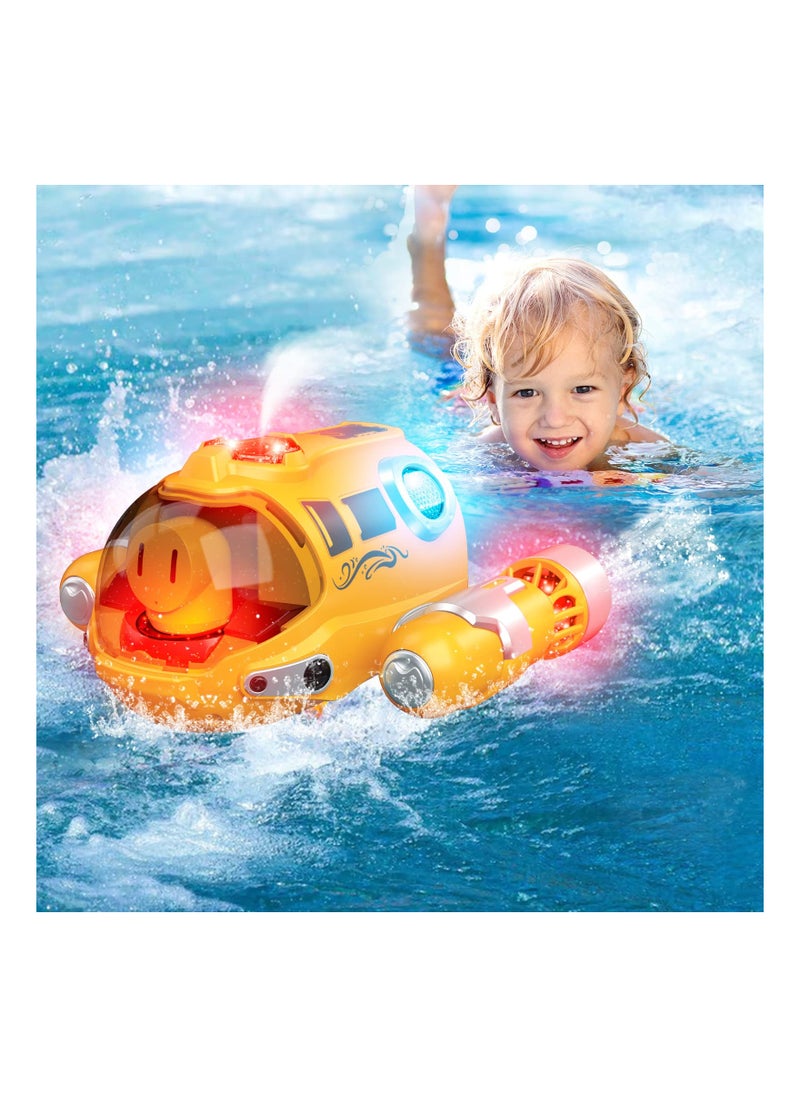 SYOSI - SYOSI Remote Control Boat for Pools and Lakes Toys, RC Spray Gasboat, Light Up RC Boat Water Toy, Fast RC Boats for Adults and Kids, 2.4GHZ Remote Control, Swimming Pool Toy for Boys and Girls - Image 1