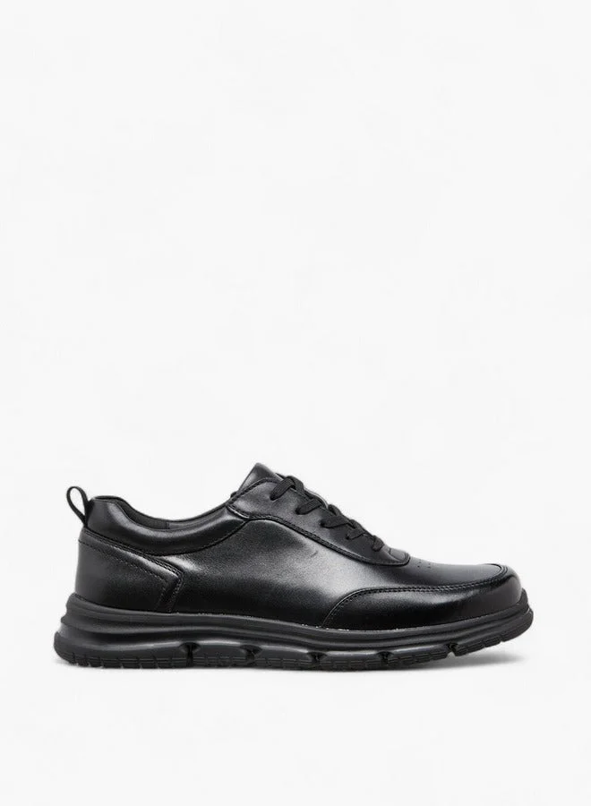لو كونفورت Men Lace-Up Leather Loafers