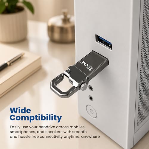 EVM EnStore 64GB USB 2.0 Durable Metal Flash Drive | Dependable 15MB/s Read|Rugged Metal Body | Seamless Plug & Play | Laptop Desktop Car Stereo Set-Top Box | 10 Years Warranty (EVMPD/64GB) - Image 5