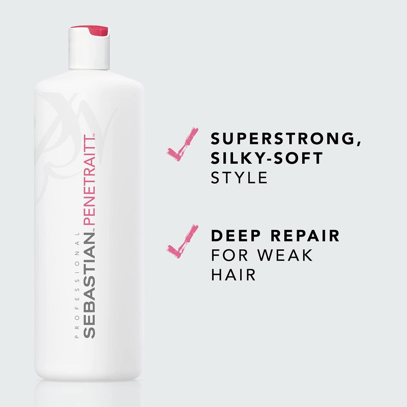 Sebastian Professional Penetraitt Conditioner | Strengthening & Repair with Deep Moisturizing | For Damaged & Colored Hair | 33.8 fl oz - Image 2