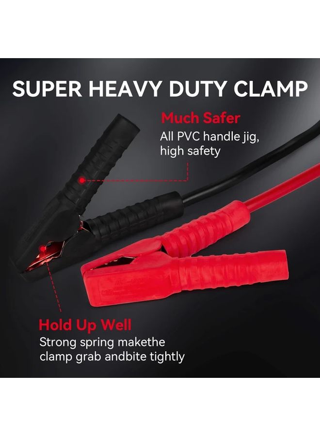Heavy Duty 157.48 Inch Car Battery Jump Cable With Pure Copper Alligator Clips 4m Booster Wire For Cars Trucks SUV Emergency Starter - Image 4