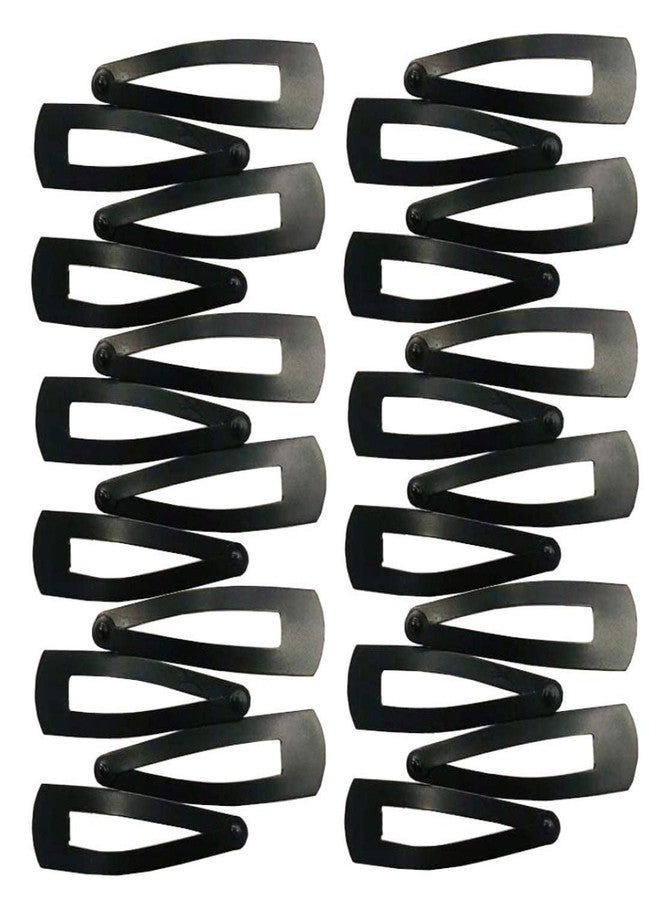 CODERED Matte Black Hair Clips, Snap Barrettes for Women and Girls, Pack of 12 - Image 1