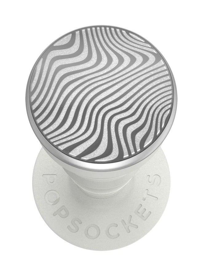 PopSockets Phone Grip with Expanding Kickstand and Swappable Top - Laser Cut Metal Terrain Wave - Image 1