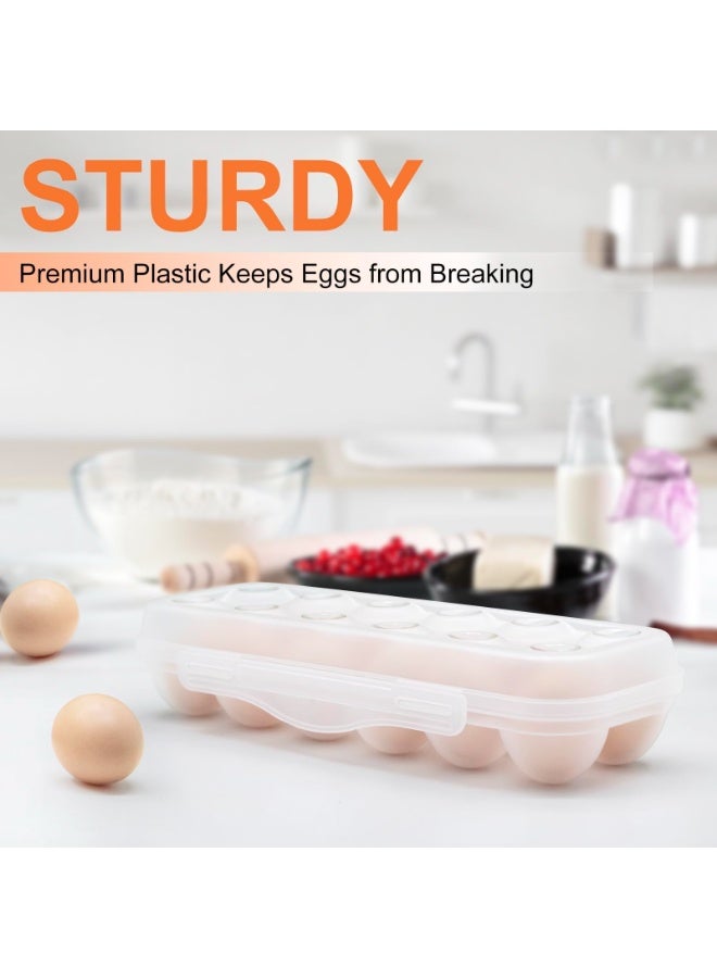 Bukela Egg Holder for Fridge, Portable Egg Tray with 12 Spaces, Egg Organizer for Refrigerator with Lid, Stackable Egg Storage with Safety Buckle, for All Kinds of Refrigerators to Store Eggs - Image 3