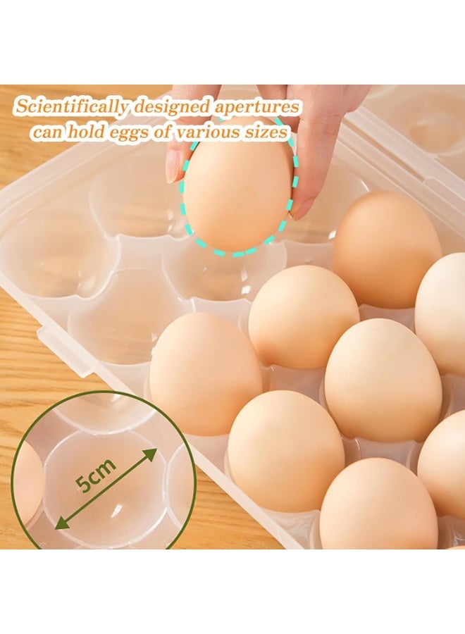 Bukela Egg Holder for Fridge, Portable Egg Tray with 12 Spaces, Egg Organizer for Refrigerator with Lid, Stackable Egg Storage with Safety Buckle, for All Kinds of Refrigerators to Store Eggs - Image 5