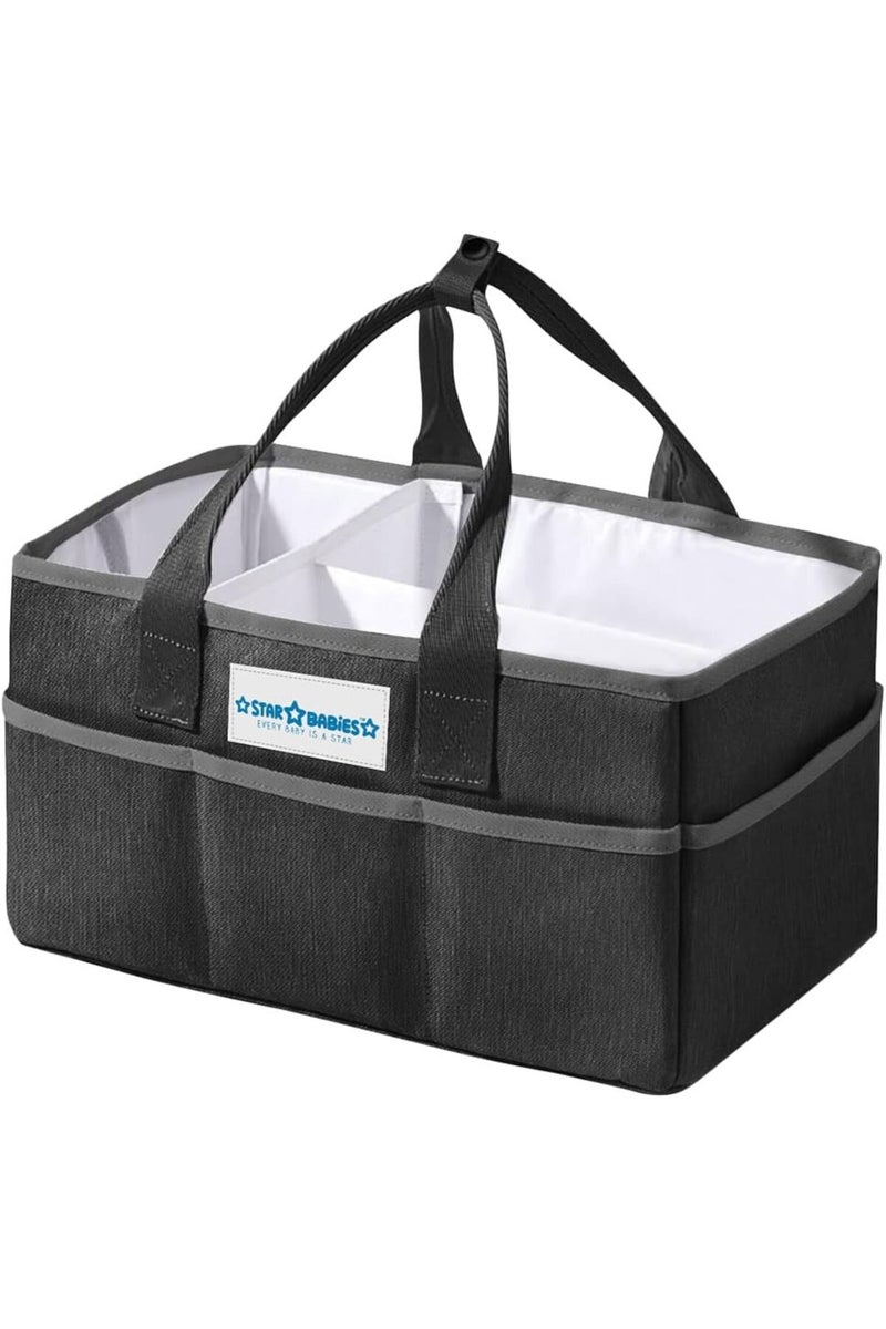 Star Babies - Diaper Caddy Organizer New - Black - Image 1