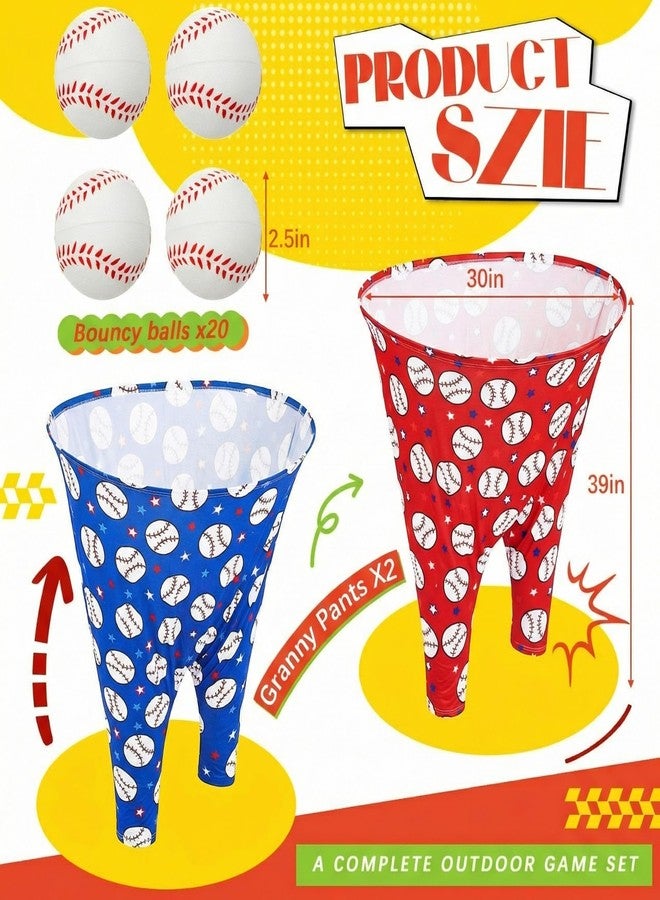 LaRandom Adults Granny Pants and Balls Game Set for Baseball Sports Party Game Supplies, Family Party Toss and Catch Outdoor Toys for Beach Pool Yard, Ball No Inflation Needed, Fun Birthday Gift - Image 2