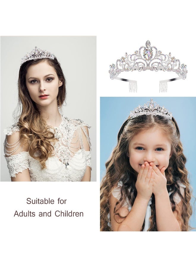 Velscrun Happy Birthday Queen AB Silver Tiara Crowns for Women, Birthday Blue Sash, Birthday Party Favors Supplies Birthday Gift for Her, 80th Birthday Party Decorations, Birthday Stuff Accessories - Image 3