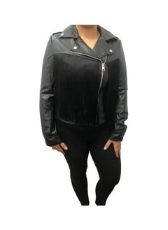 Women's black leather jacket MADE IN TURKEY