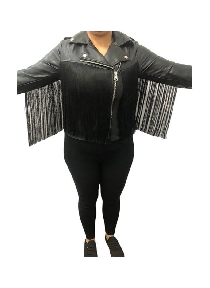 Generic - Women's black leather jacket MADE IN TURKEY - Image 1