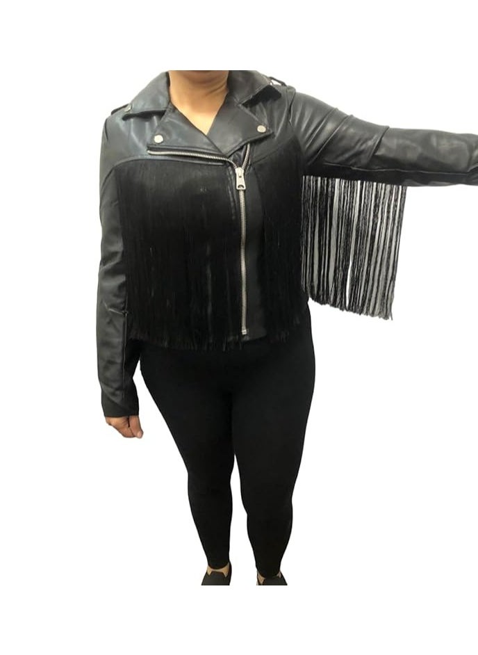 Generic - Women's black leather jacket MADE IN TURKEY - Image 1