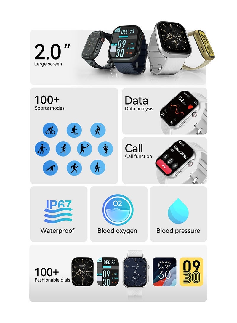 Bwoo Wa04 Smart Watch Blue - Image 4