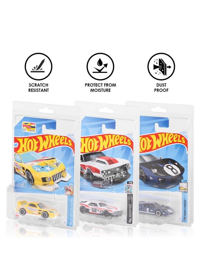 baskiss Baskiss 20 Pack Clear Protector Cases for Model Cars, Clamshell Display Holder, Protective Packs Vehicle Blister Pack Covers Compatible with Hot Wheels for Storage (20)  - Image 4