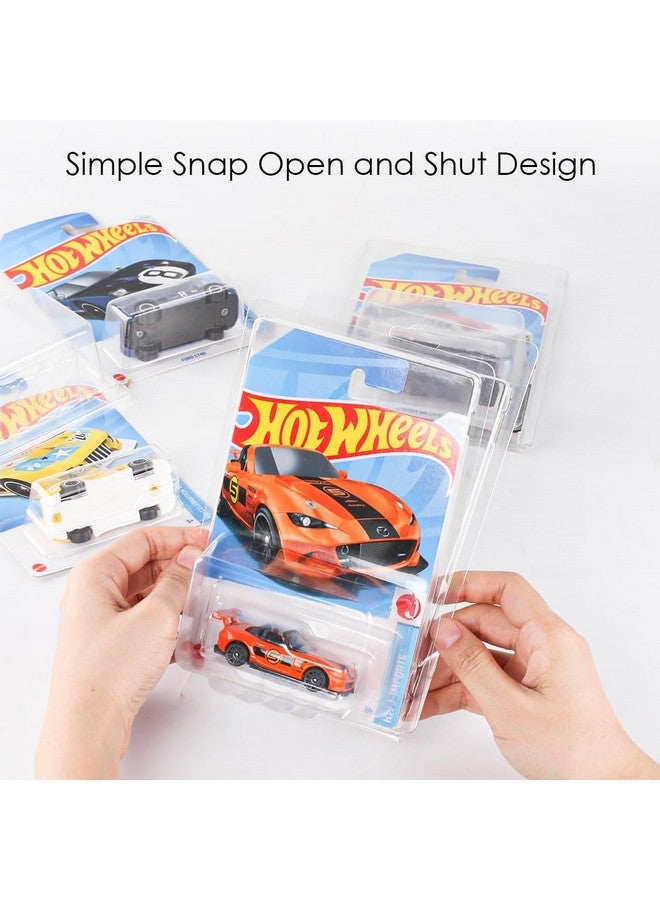 baskiss Baskiss 20 Pack Clear Protector Cases for Model Cars, Clamshell Display Holder, Protective Packs Vehicle Blister Pack Covers Compatible with Hot Wheels for Storage (20)  - Image 3