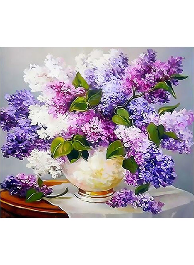 NIBEMINENT Flower Pattern Oil Painting KIt Multicolour 12x16inch - Image 1