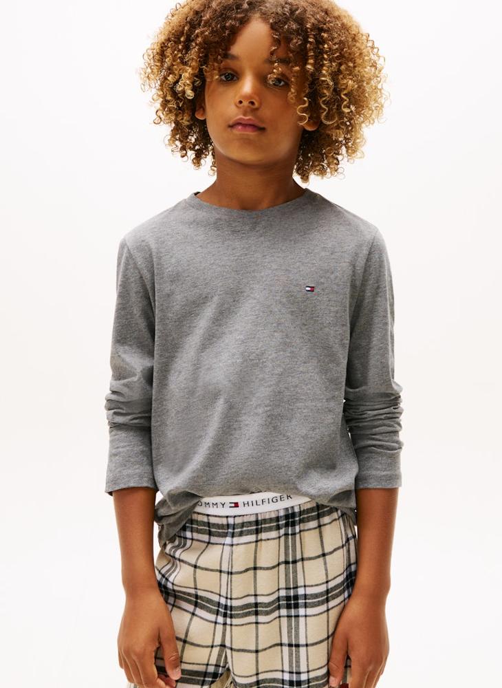 تومي هيلفيغر تيشيرت أساسي برقبة دائرية للأطفال - Image 2