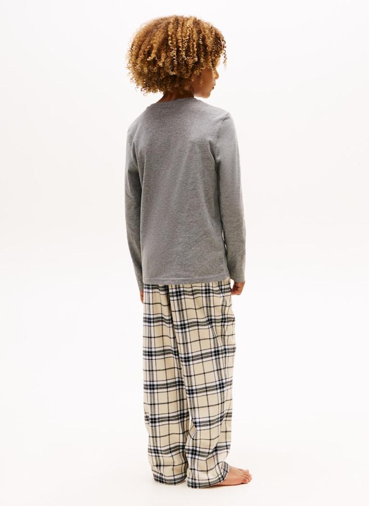 تومي هيلفيغر تيشيرت أساسي برقبة دائرية للأطفال - Image 3