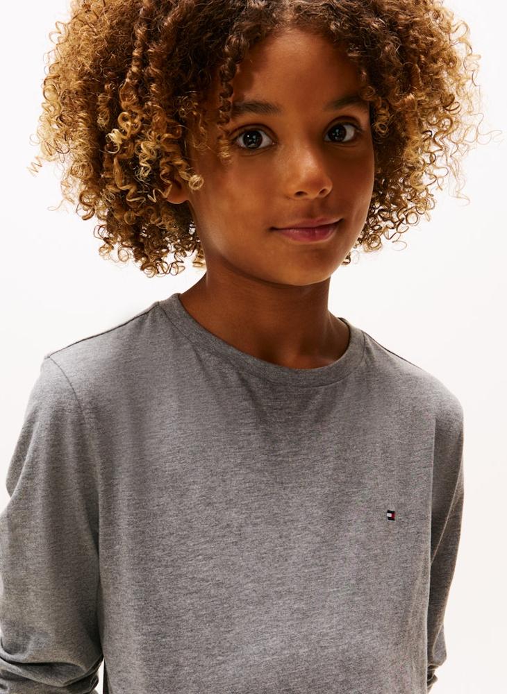 تومي هيلفيغر تيشيرت أساسي برقبة دائرية للأطفال - Image 5