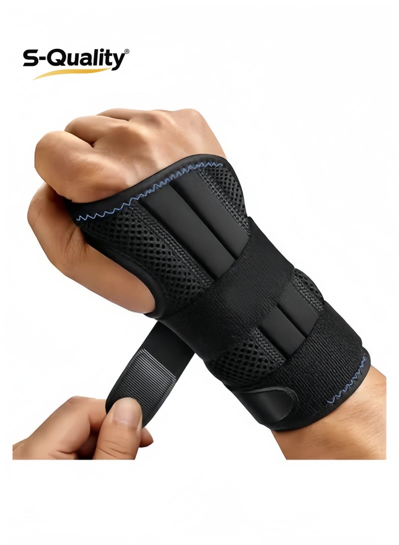 S-Quality Wrist Brace for Carpal Tunnel, Adjustable Hand Brace for Relief Night Support, Wrist Support Splint for Right Left Hands for Relieve Tendonitis, Arthritis, Sprains (2pcs, M) - Image 1