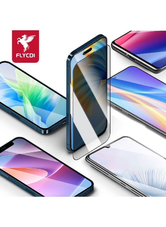 flycdi iPhone 16 Pro Privacy Tempered Glass – FLYCDI Ultra FHD Anti-Scratch with Privacy Filter (5-Pack) - Image 2