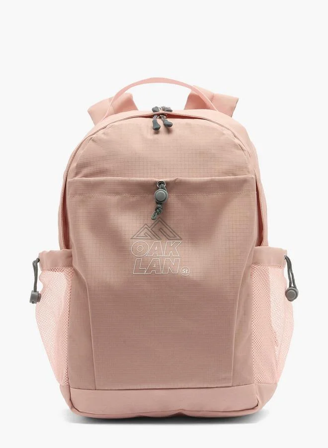 Oaklan By Shoexpress Logo Print School Backpack For Kids 13 Years+ With Padded Shoulder Straps