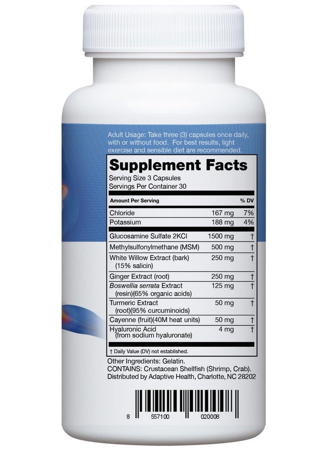Instaflex - Joint Support Supplement - Clinically Studied Joint Relief Blend Of Glucosamine, Msm, White Willow, Turmeric, Ginger, Cayenne, Hyaluronic Acid - 90 Capsules - Image 1