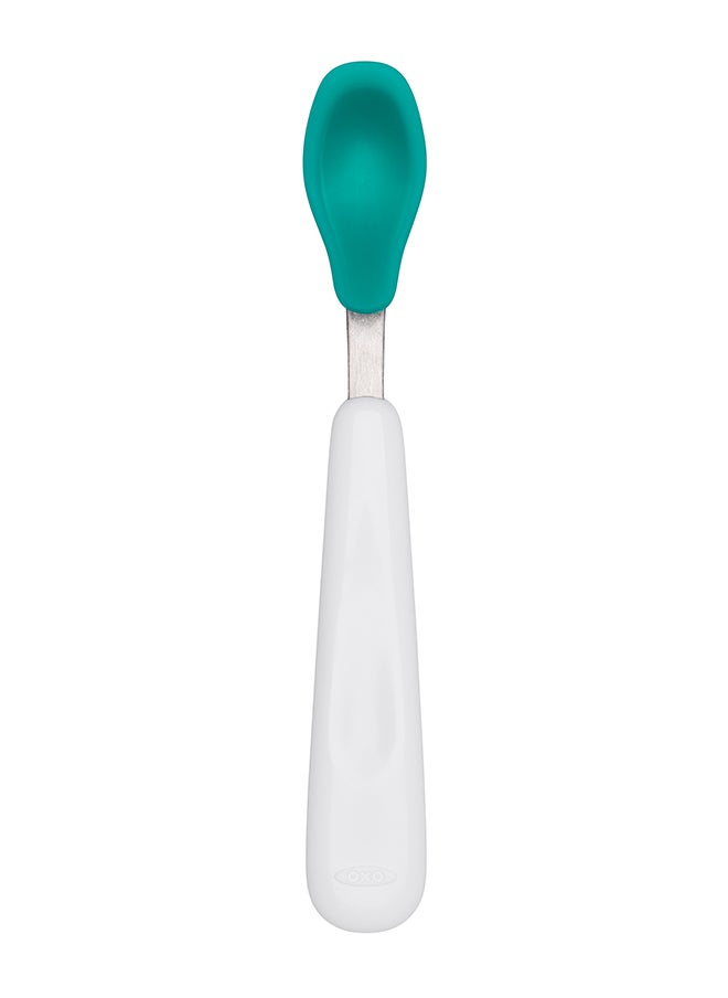 OXO TOT طقم ملاعق تغذية ناعمة من السيليكون - أزرق مخضر  - Image 2
