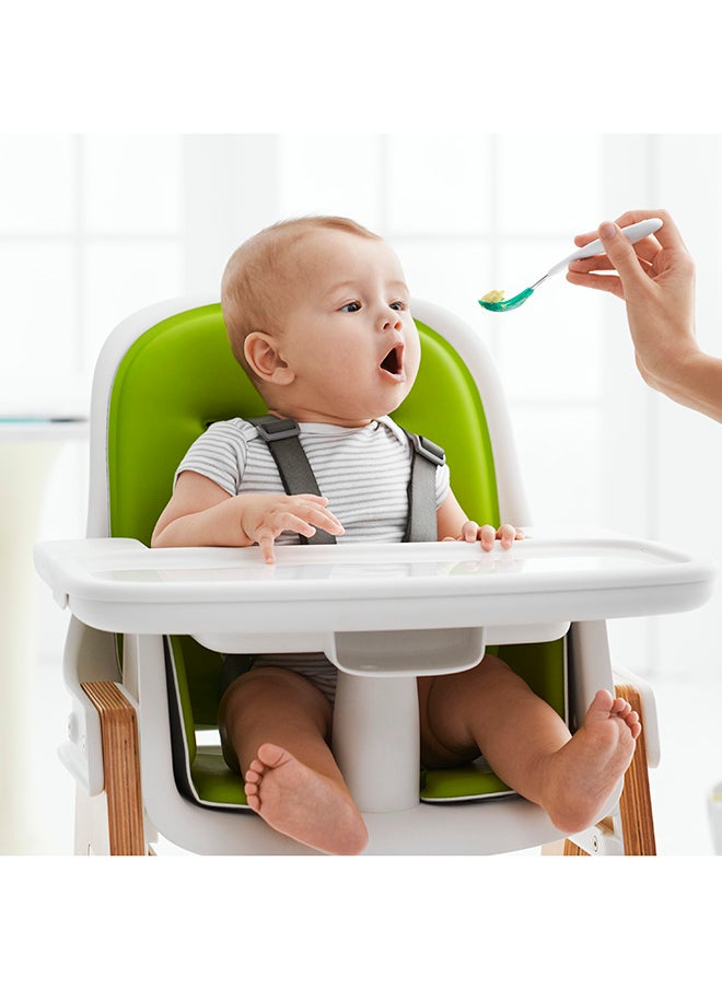 OXO TOT - طقم ملاعق تغذية ناعمة من السيليكون - أزرق مخضر - Image 1