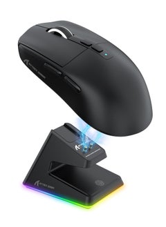 هجوم القرش X6 ماوس ألعاب لاسلكي خفيف الوزن مع 3 أوضاع سلكية 2.4G BT5.2 حتى 26K DPI RGB تعمل باللمس قاعدة شحن مغناطيسية  - Image 1