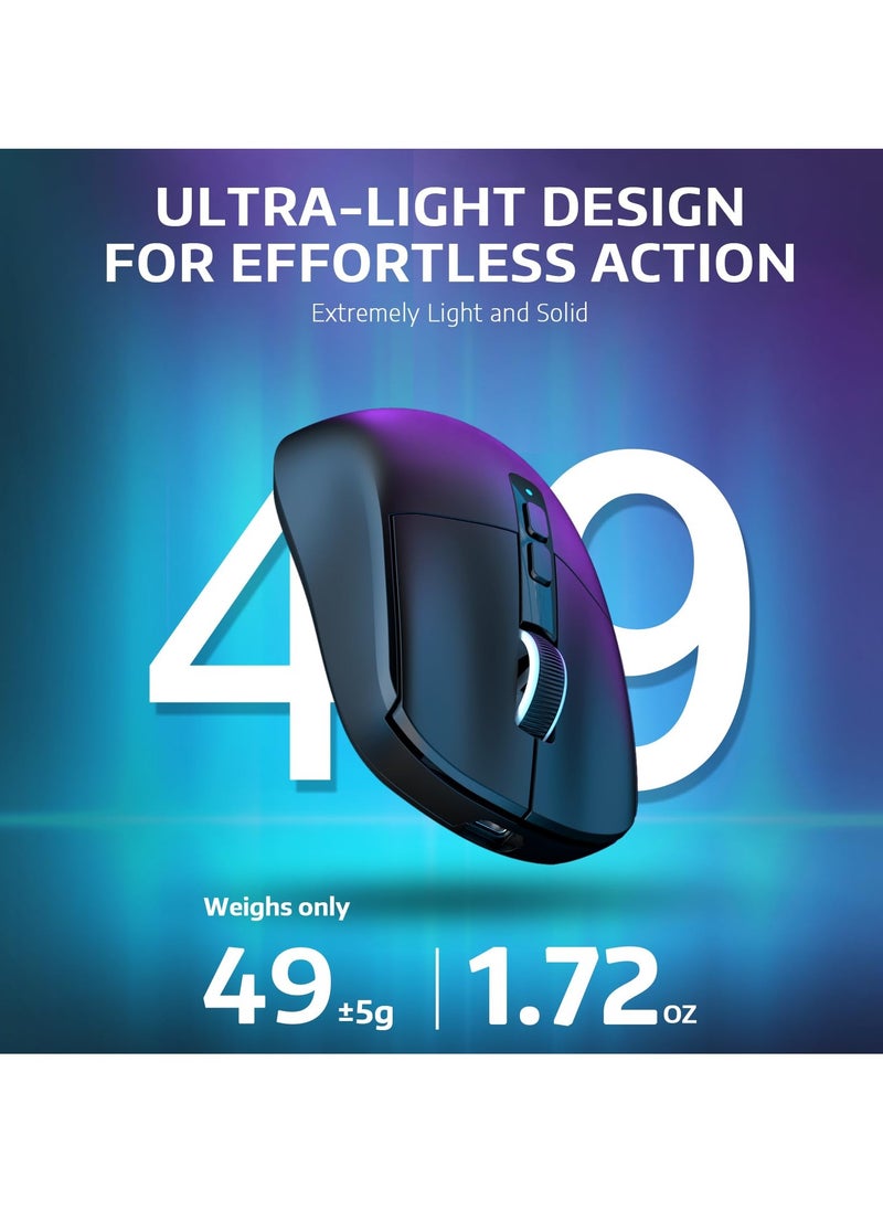 Attack Shark - X6 Lightweight Wireless Gaming Mouse with 3 Mode Wired 2.4G BT5.2 Up to 26K DPI RGB Touch Magnetic Charging Base - Image 1