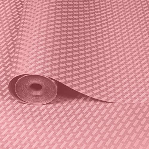 KayJen Food Grade EVA Anti Slip Washable MatSheet for Fridge, Kitchen, Drawer, Shelf Liner, Table (Peach Crossed Stripe, 45 cm X 5meter) - Image 1