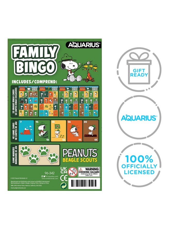 Aquarius AQUARIUS Peanuts Snoopy Beagle Scouts Family Bingo - Fun Family Party Game for Kids, Teens & Adults - Entertaining Game Night Gift - Officially Licensed Peanuts Merchandise - Image 3