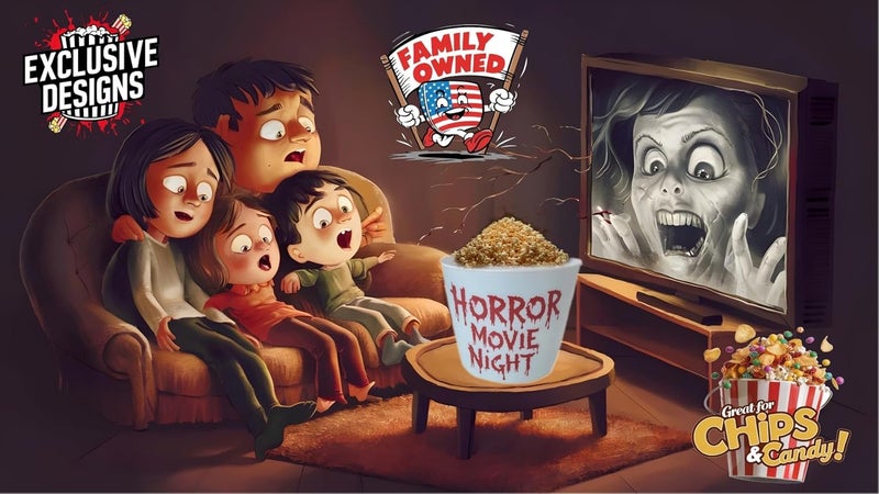 Funny Guy Mugs Popcorn Bowls for Halloween Movie Night Classic Retro Plastic Bowl Set Home Theater Accessories Reusable BPA Free 4Pack - Image 4