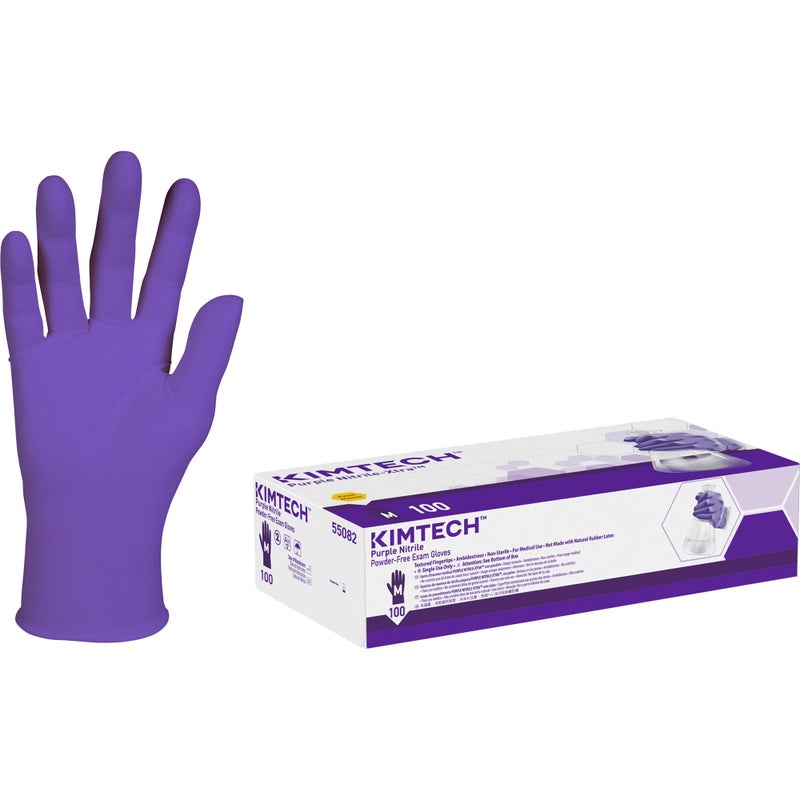 Kimberly-ClarkÂ® Safeskin Purple Nitrile Exam Gloves, Medium, Purple, Box Of 100 - Image 1