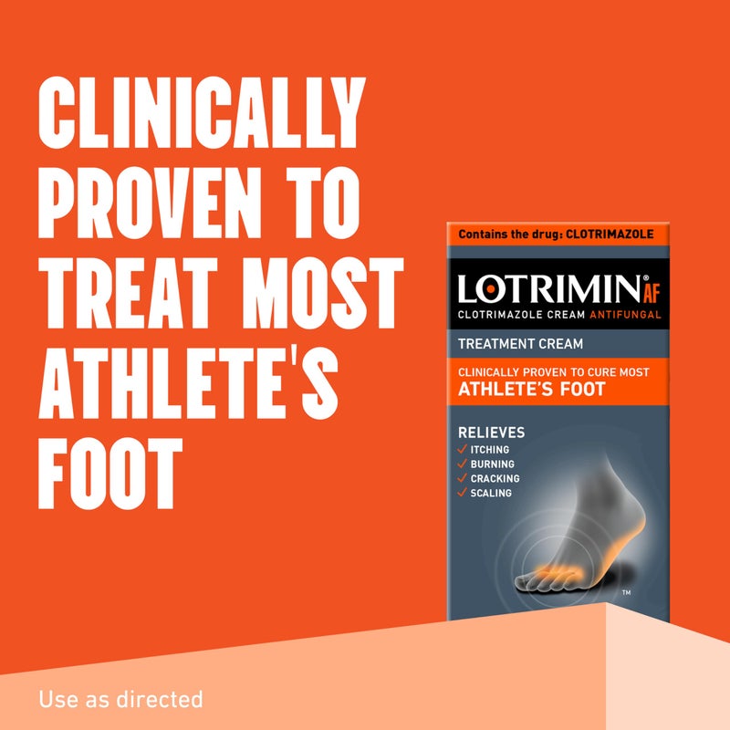 Lotrimin كريم لوتريمين ايه اف لعلاج قدم الرياضي، كلوتريمازول 1% علاج مضاد للفطريات أثبت فعاليته سريريًا في علاج معظم حالات حكة الفخذ والسعفة، كريم 15 جرامًا قد تختلف العبوة - Image 2