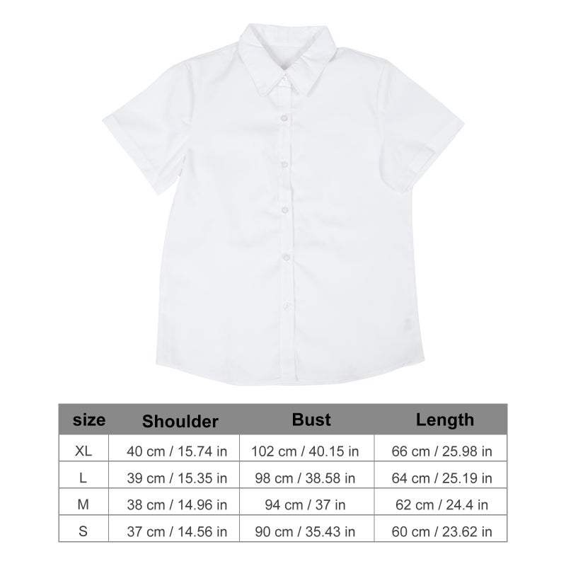 2 pcs Japanese Style Student Uniform Class Shirt Short Sleeve School Uniform School Dress Class Uniform for School (Girls S) - Image 4