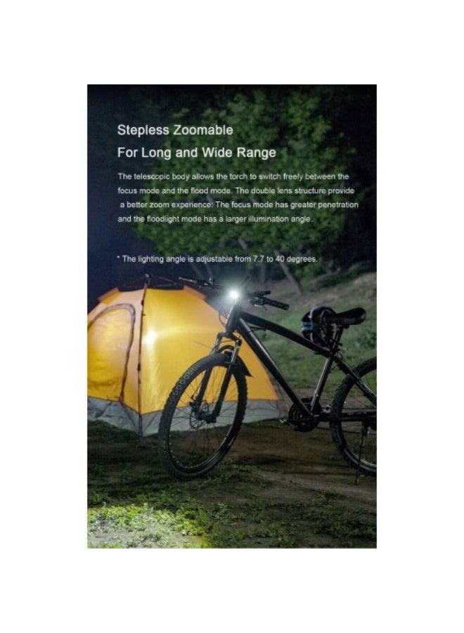 Champion8 BEEBEST FZ101 Strong Light Zoom Flashlight Zoom Magnet Tail IPX6 Rechargeable 1000lm Camping - Image 5