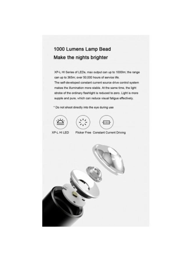 Champion8 BEEBEST FZ101 Strong Light Zoom Flashlight Zoom Magnet Tail IPX6 Rechargeable 1000lm Camping - Image 4