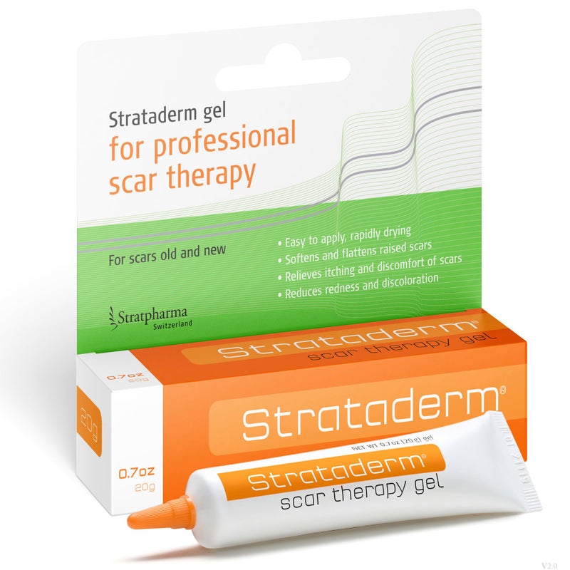 ستاراتاديرما Strataderm Professional Scar Therapy Gel | Old and New Scars from General Surgery, Trauma, Wounds, Burns, Bites, Acne  Skin Disease | Reduces Redness, Discoloration, Discomfort  Itch | 20g (0.7oz) - Image 1