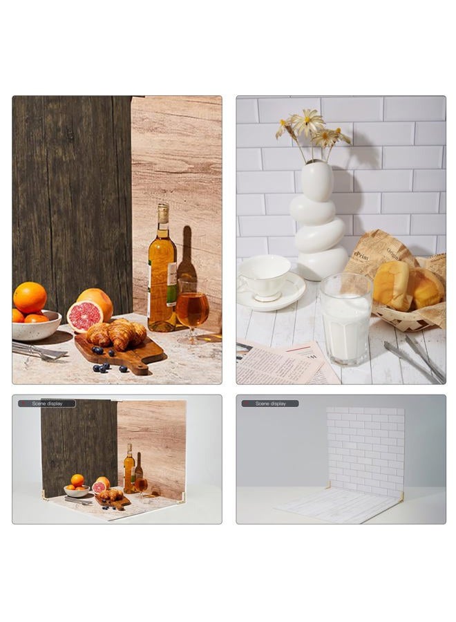 BEIYANG 5 PCS 24X24 Inch Boards Photo Backdrop for Flat Lay, Food Photography Background, BEIYANG - Image 3