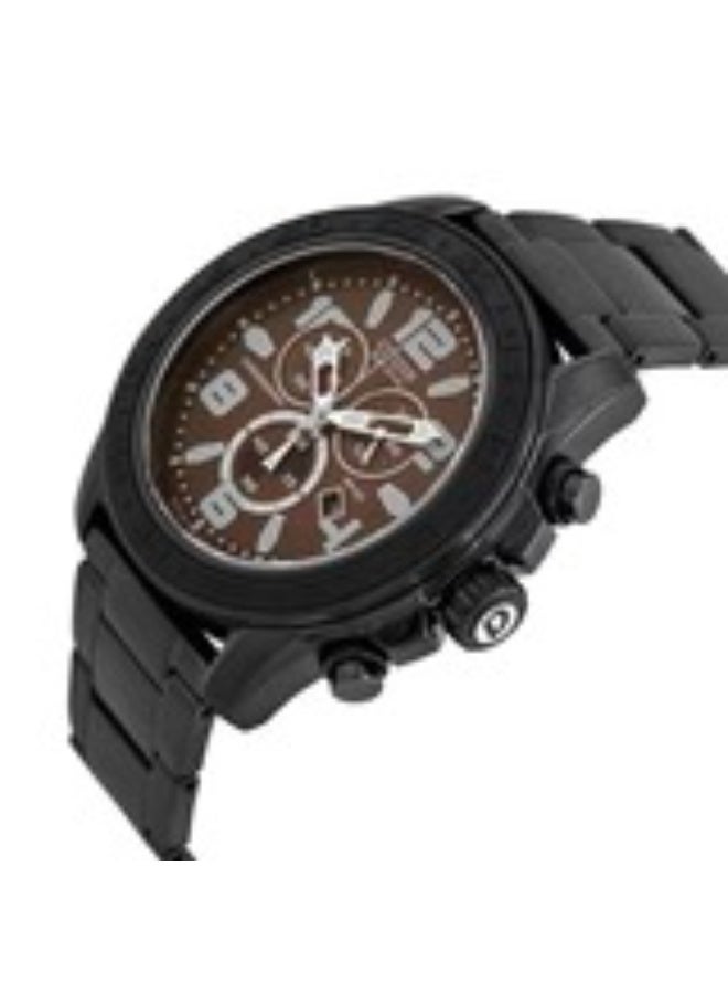 CITIZEN Citizen AT2275-56X Men’s Watch, Eco-Drive Chronograph Brown Dial with Red Accents 48mm Case 100M WR  - Image 1