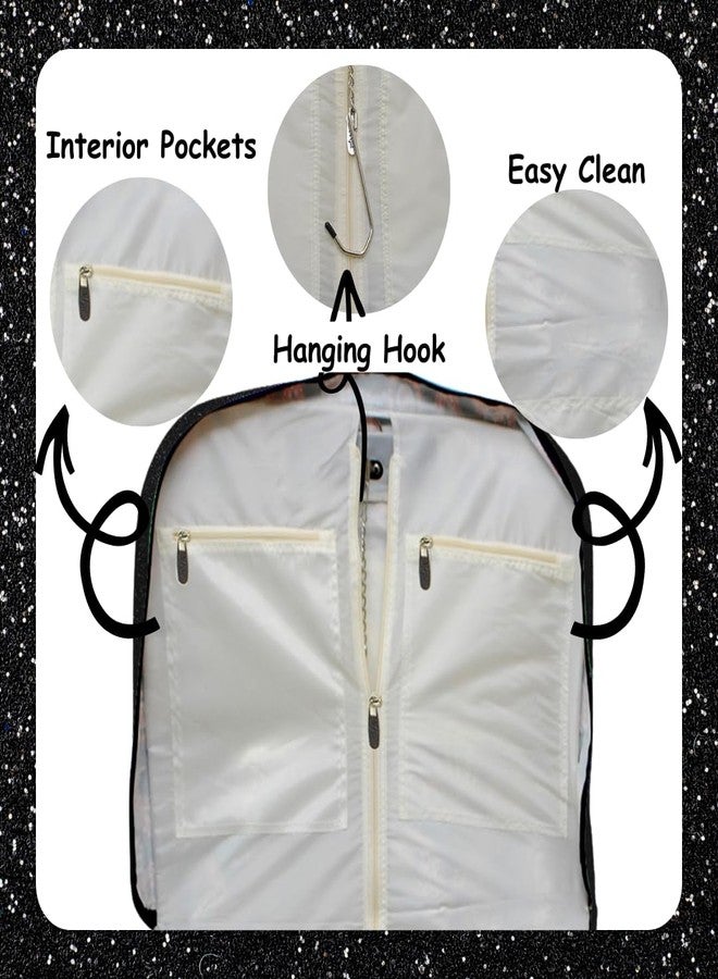 أن جي آي أل حقيبة ملابس معلقة للبنات من إن جي آي إل، بتصميم لامع، مناسبة للرقص والتشجيع والمنافسات (أسود لامع) - Image 4