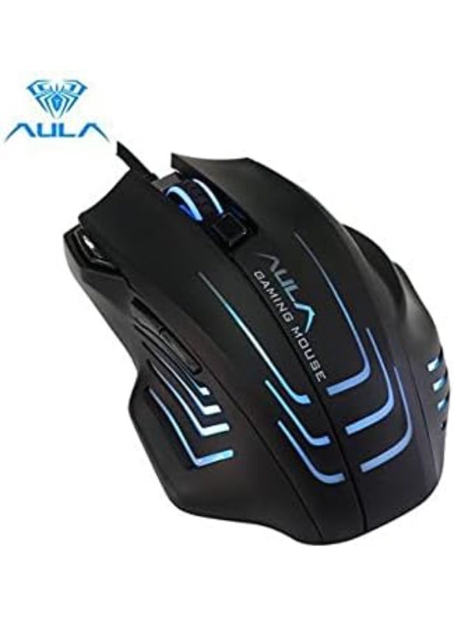 AULA S18 Wired Gaming Mouse – 7 Programmable Buttons, Adjustable 6400 DPI, Ergonomic USB Gaming Mouse for Windows PC - Image 2