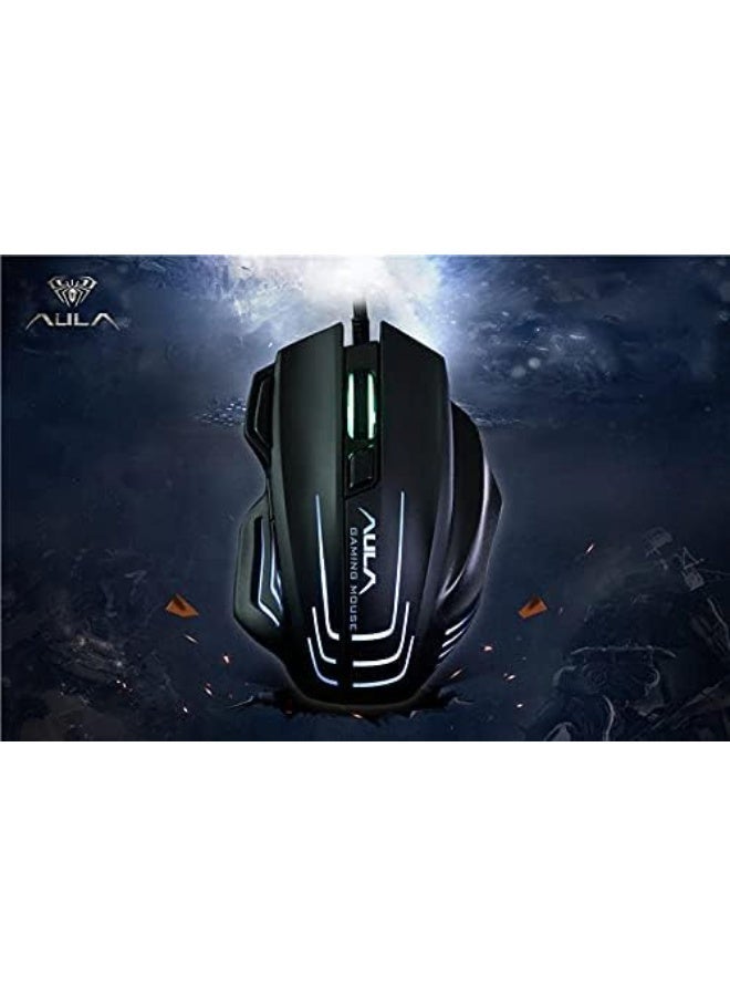 AULA S18 Wired Gaming Mouse – 7 Programmable Buttons, Adjustable 6400 DPI, Ergonomic USB Gaming Mouse for Windows PC - Image 4
