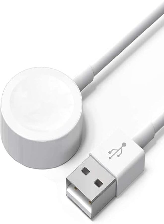 Watch Charger for Apple Watch Charger, 0.3m/1FT Short iWatch USB Fast Wireless Magnetic Portable Charging Cable Cord Compatible with Apple Watch Series 7/6/SE/5/4/3/2/1 -White 
