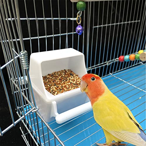 Yamibobo 2Pcs Bird Cage Feeder Removable Parret Hanging Seed Feeder Bird Dishes cage Bowl for Cage Finch Cockatiel Conure Parakeet Lovebird - Image 5