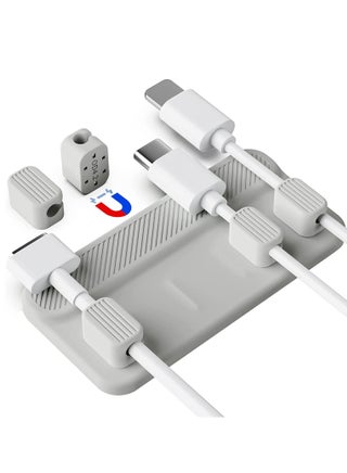 Cable Management Magnetic Holder Desktop Multipurpose Cord Keeper 5 Clips for Lightning Cables, USB C Micro Sticks to Wood, Marble, Metal, Glass (Gray, 1 Pack) - pzsku/Z56B6523482B6AE64CD72Z/45/_/1683253564/f9178971-570d-4e26-a60f-e860e59aa994