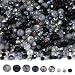 Yumttero 900PCS 468 mm Assorted Faceted Crystal Glass Beads Set with Fixed Quantity for Each Color for Bracelets Necklaces Earrings Cell Phone Chains Women Jewelry MakingBlack - Image 2